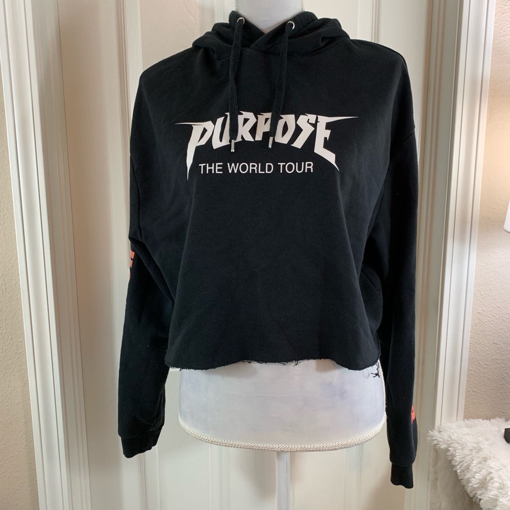 Justin Bieber Cropped Hoodie (size L)